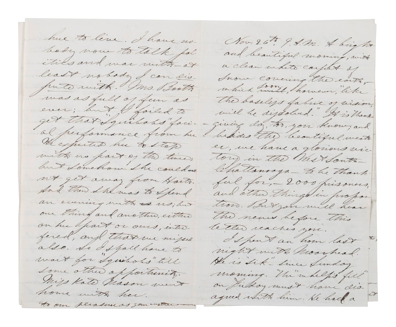 [CIVIL WAR]. Military preparations against a rebel attack by way of Canada and Lake Erie described in 18 pp. letter to Lt. Col. McCreary of the 145th Pennsylvania.