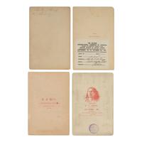 Cabinet Cards of Little Bighorn Participants Chief Crow, Long Dog, and Goose by D.F. Barry and O.S. Goff