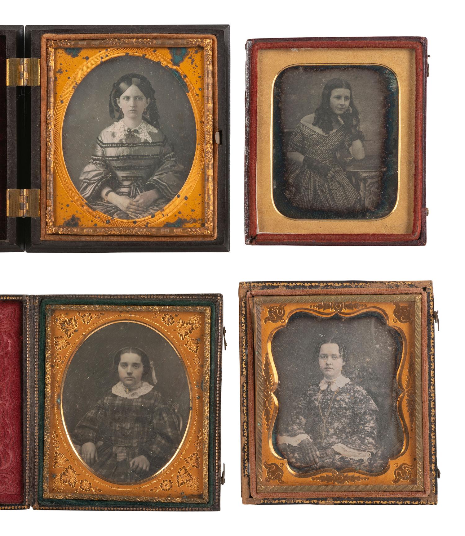 [EARLY PHOTOGRAPHY]. 20 sixth plate daguerreotypes of adolescent and teenage girls.
