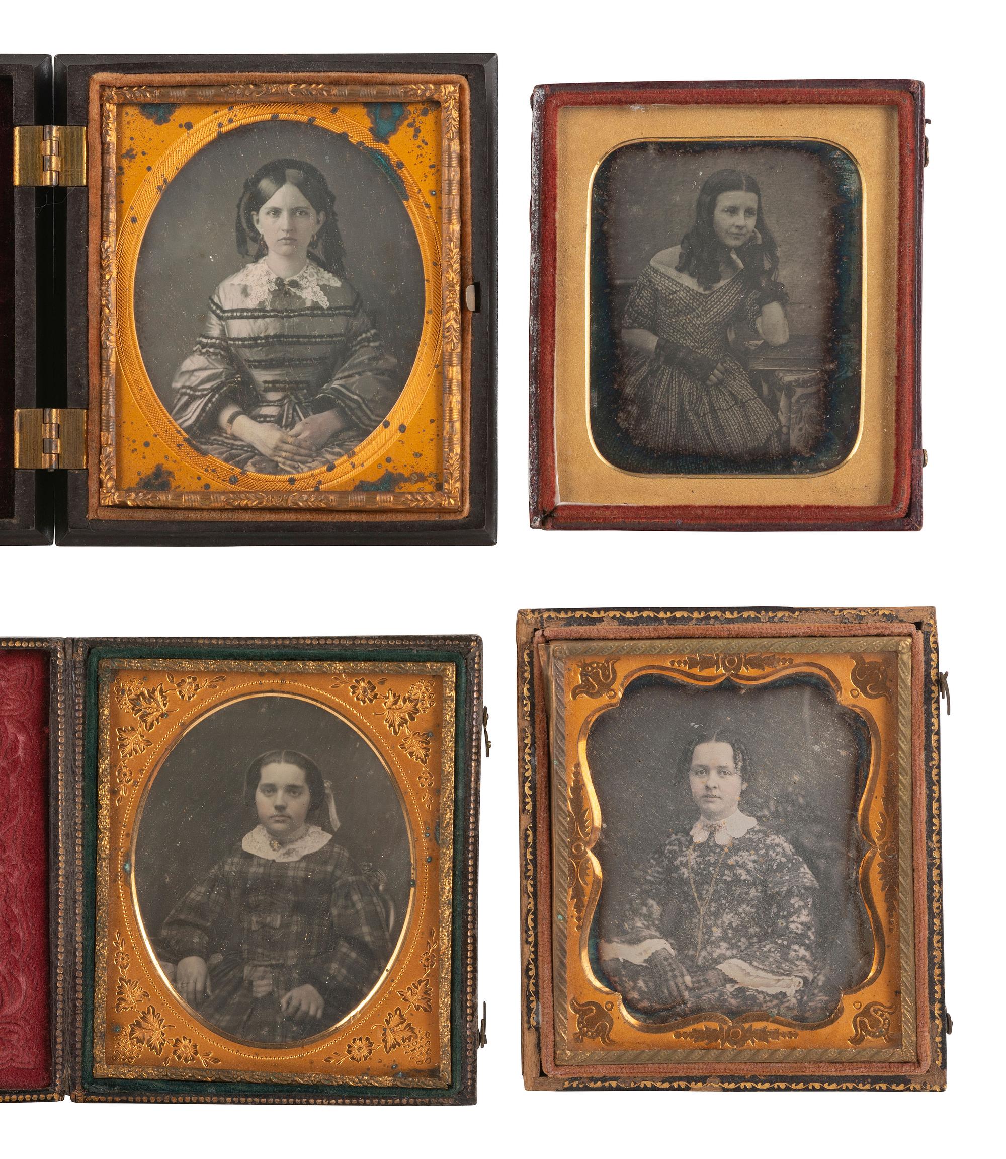 [EARLY PHOTOGRAPHY]. 20 sixth plate daguerreotypes of adolescent and teenage girls.