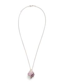 DIAMOND AND PINK SAPPHIRE SHELL PENDANT/NECKLACE