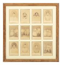[NATIVE AMERICANS]. HELLER, Louis Herman (1839-1928), photographer. A group of 12 photographs of Modoc Indian prisoners. San Francisco, CA: Carleton Watkins, 1873.