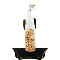 A Pair of Chinese Export Porcelain Phoenix Birds and Wall Brackets