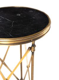 A Neoclassical Style Brass and Marble Gueridon