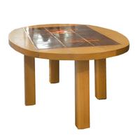 A French Wood and Tile Coffee Table 41.5" W x 24.25" D x 16" H — France, Circa 1960