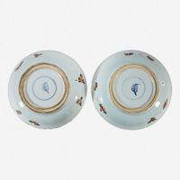 Two similar Chinese famille verte-decorated porcelain large dishes Kangxi period, 17th Century
