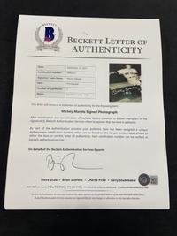 A Mickey Mantle Signed Autographed Ray Gallo Photo (BAS Beckett Authentication Services Certified),