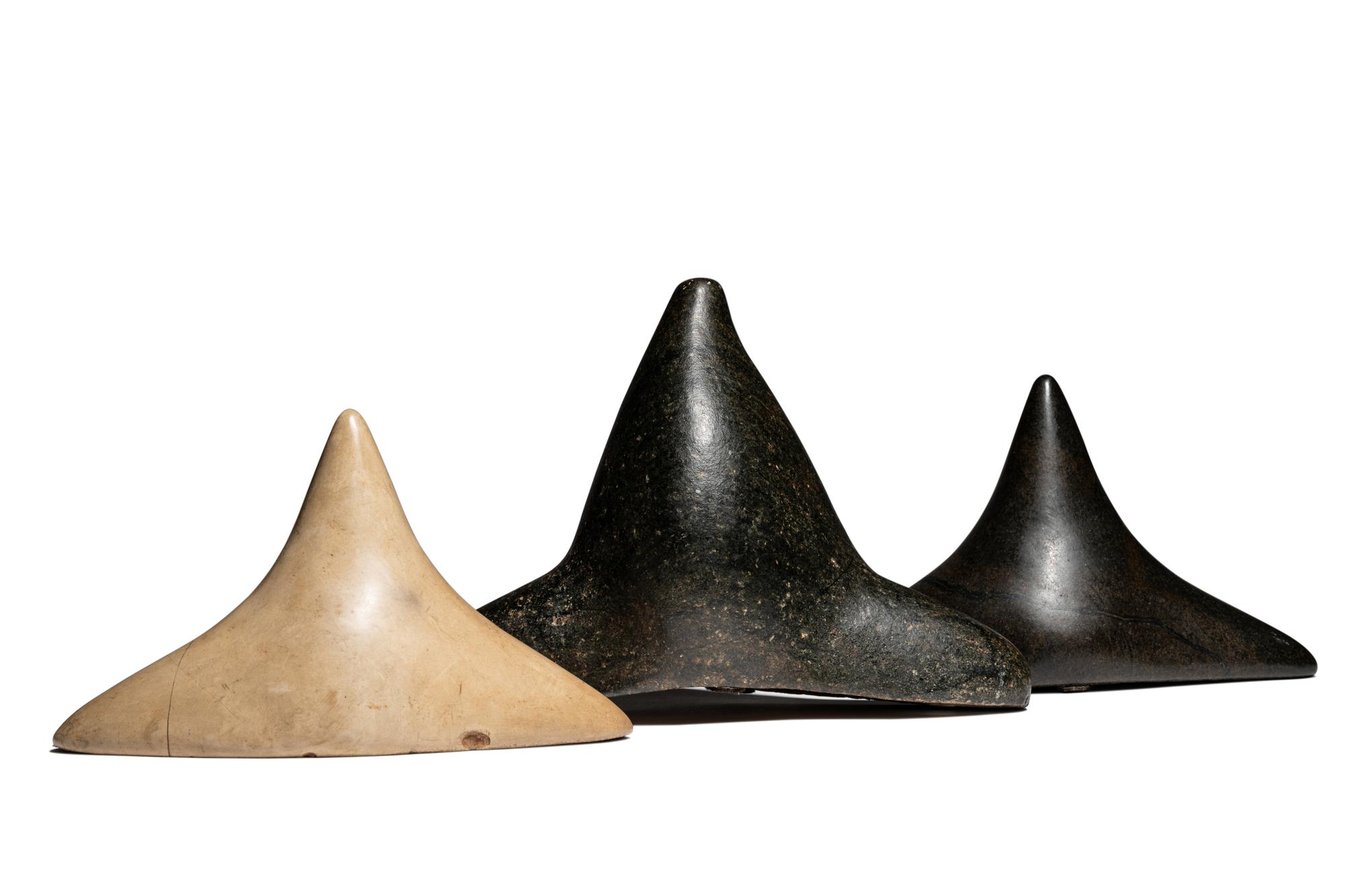 Three Taino Stone Trigonolitos