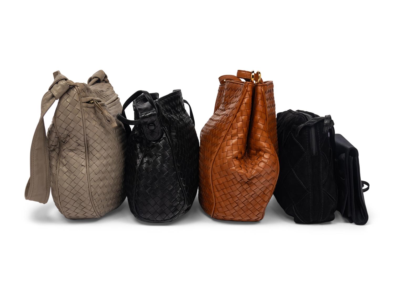Five Bottega Veneta Handbags, 1980-90s
