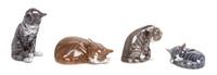 Four Royal Copenhagen Porcelain Figures Width of widest 8 1/2 inches. — 20TH CENTURY