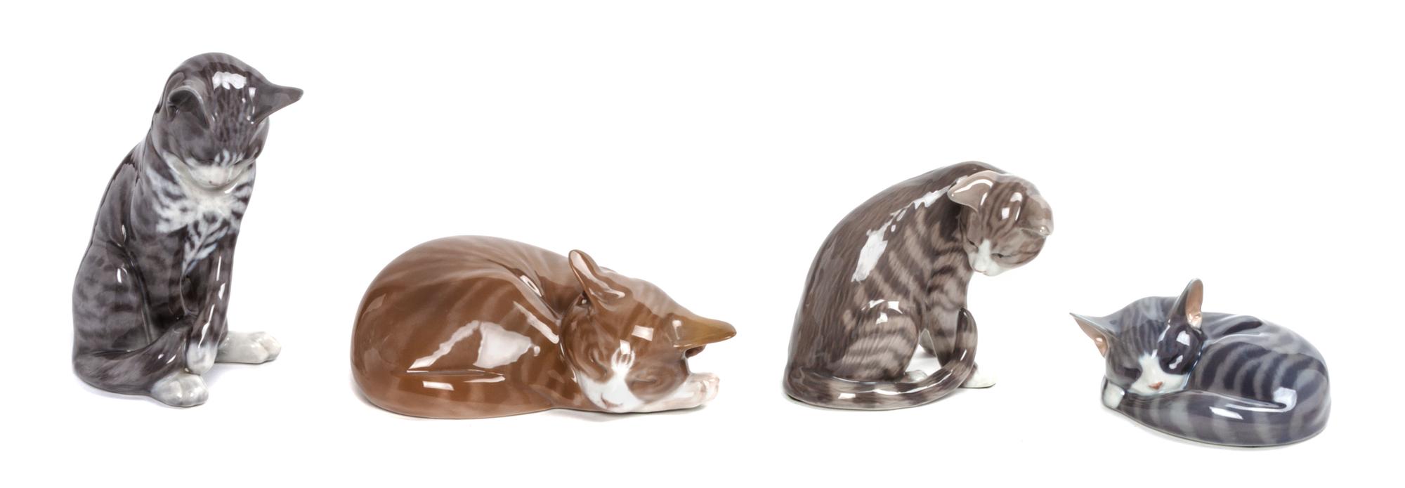 Four Royal Copenhagen Porcelain Figures Width of widest 8 1/2 inches. — 20TH CENTURY