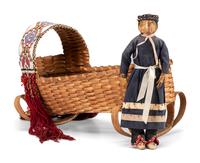 Northeastern Split Ash Cradle AND Corn Husk Doll