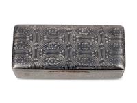 A Russian Niello Silver Snuff Box