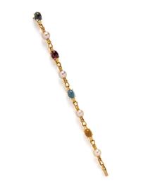 BULGARI, DIAMOND, CULTURED PEARL AND MULTIGEM 'ALLEGRA' BRACELET