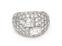 A Platinum and Diamond Bombe Ring, Beny Sofer, 13.30 dwts.