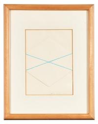 Untitled (Folded Paper and Blue Line), 1973-80