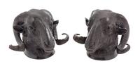 A Pair of Bronze Figural Ornaments Height 5 3/4 inches. — 20TH CENTURY