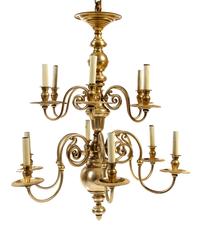 A Chicago Athletic Association Silver-Plate Twelve-Light Chandelier Height 39 x diameter 36 inches. — CIRCA 1920'S