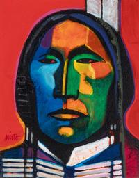 John Nieto (American, 1936-2018) — Plains Warrior , 1996