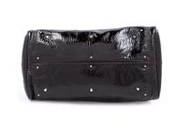 A Chloe Black Patent Paddington Bag, 6.5" H x 14.5" W x 8" D; Handle drop: 8".
