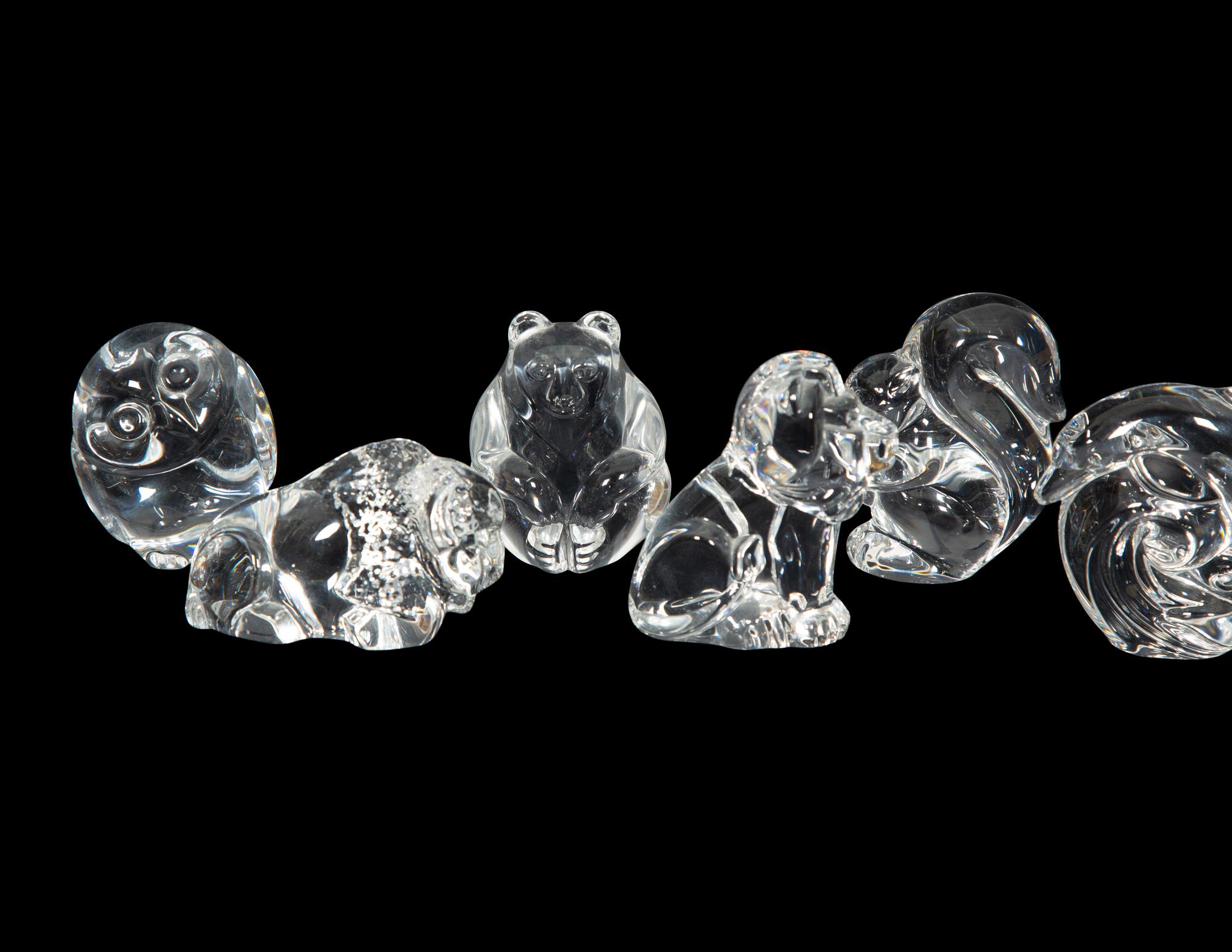 A Collection of Steuben Glass Animal Figures