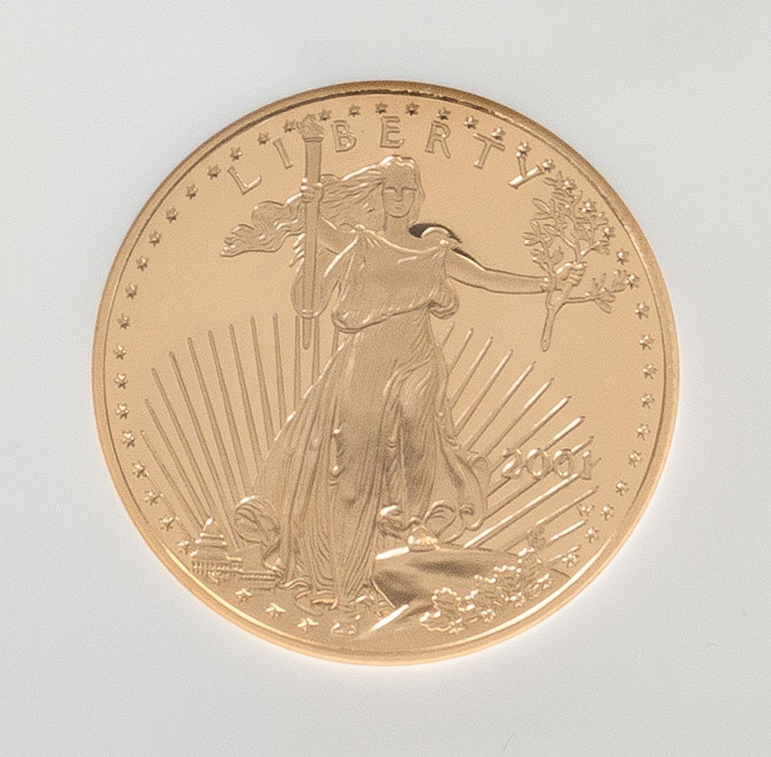 A United States 2001-W Eagle $25 Gold Proof