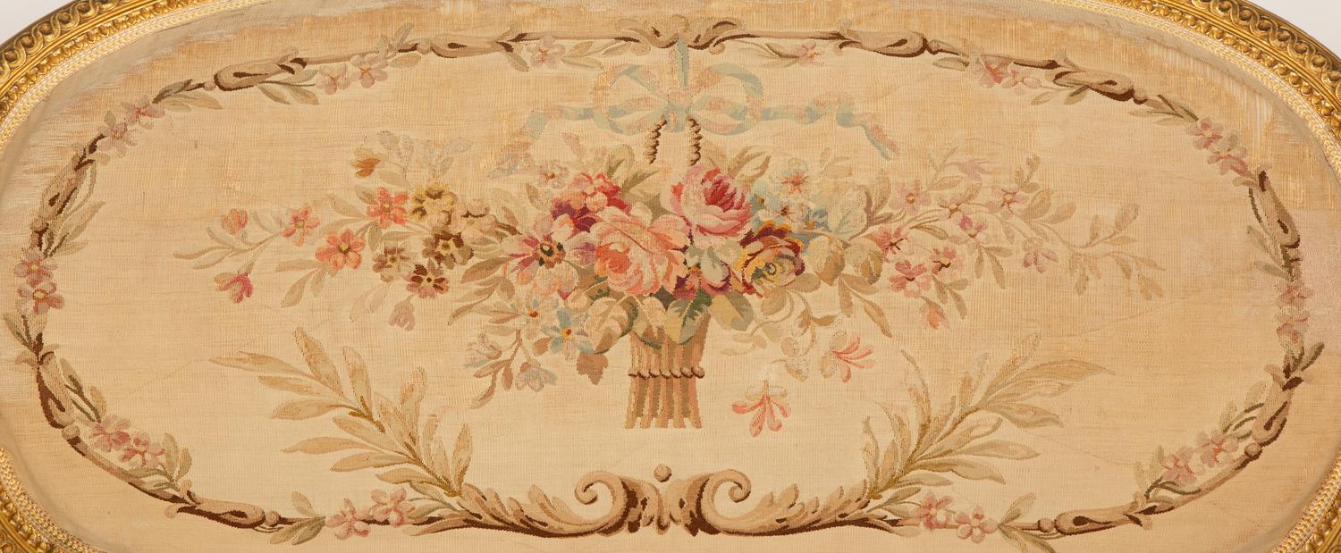 A Louis XVI Style Giltwood Three-Piece Seating Suite