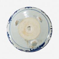 A Chinese blue and white-decorated tripod censer probably 18th Century