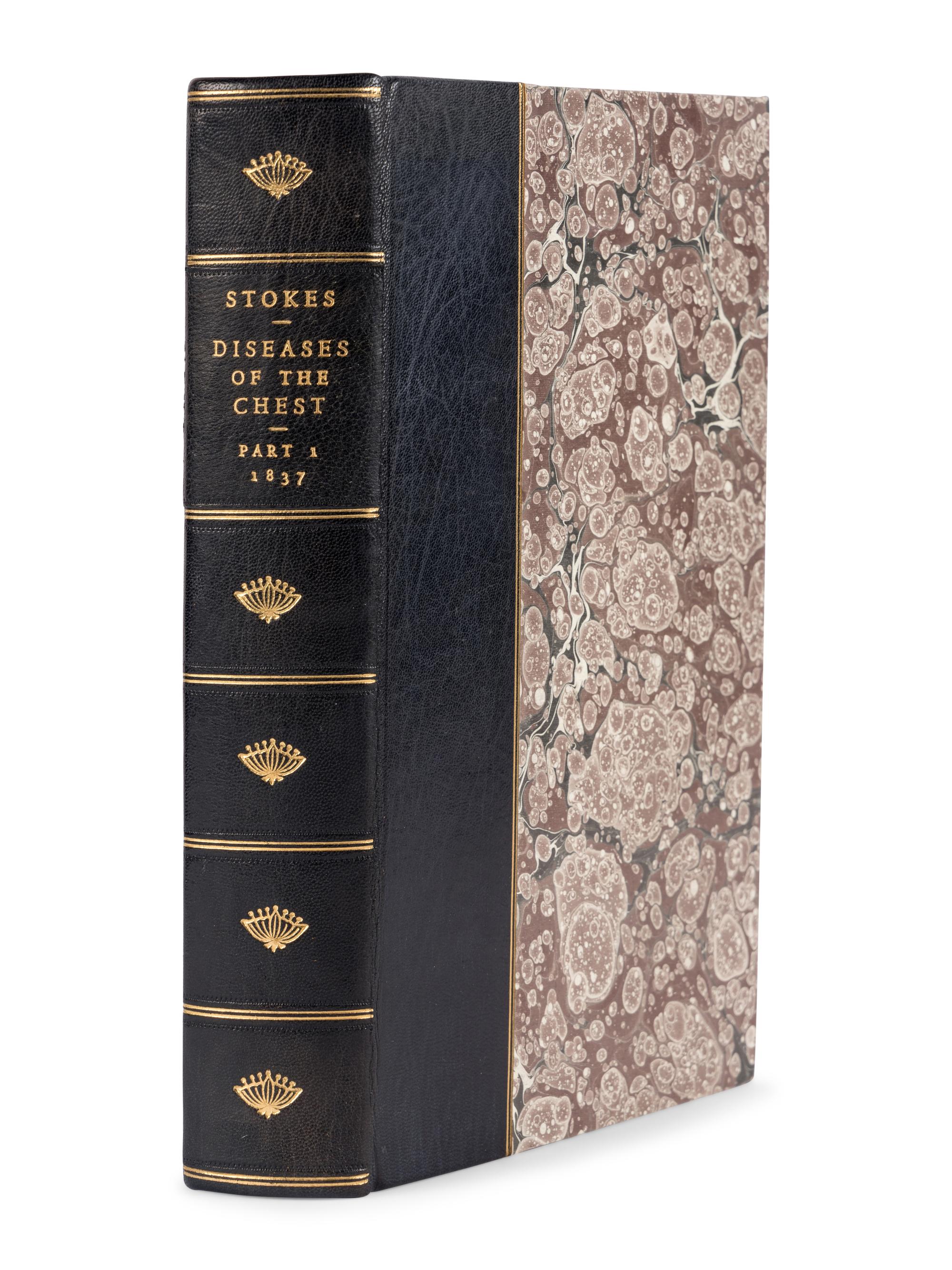 STOKES, William (1804-1878). A Treatise on the Diagnosis and Treatment of Diseases of the Chest. Part I. Diseases of the Lung and Windpipe [all published]. Dublin: Hodges and Smith, 1837.