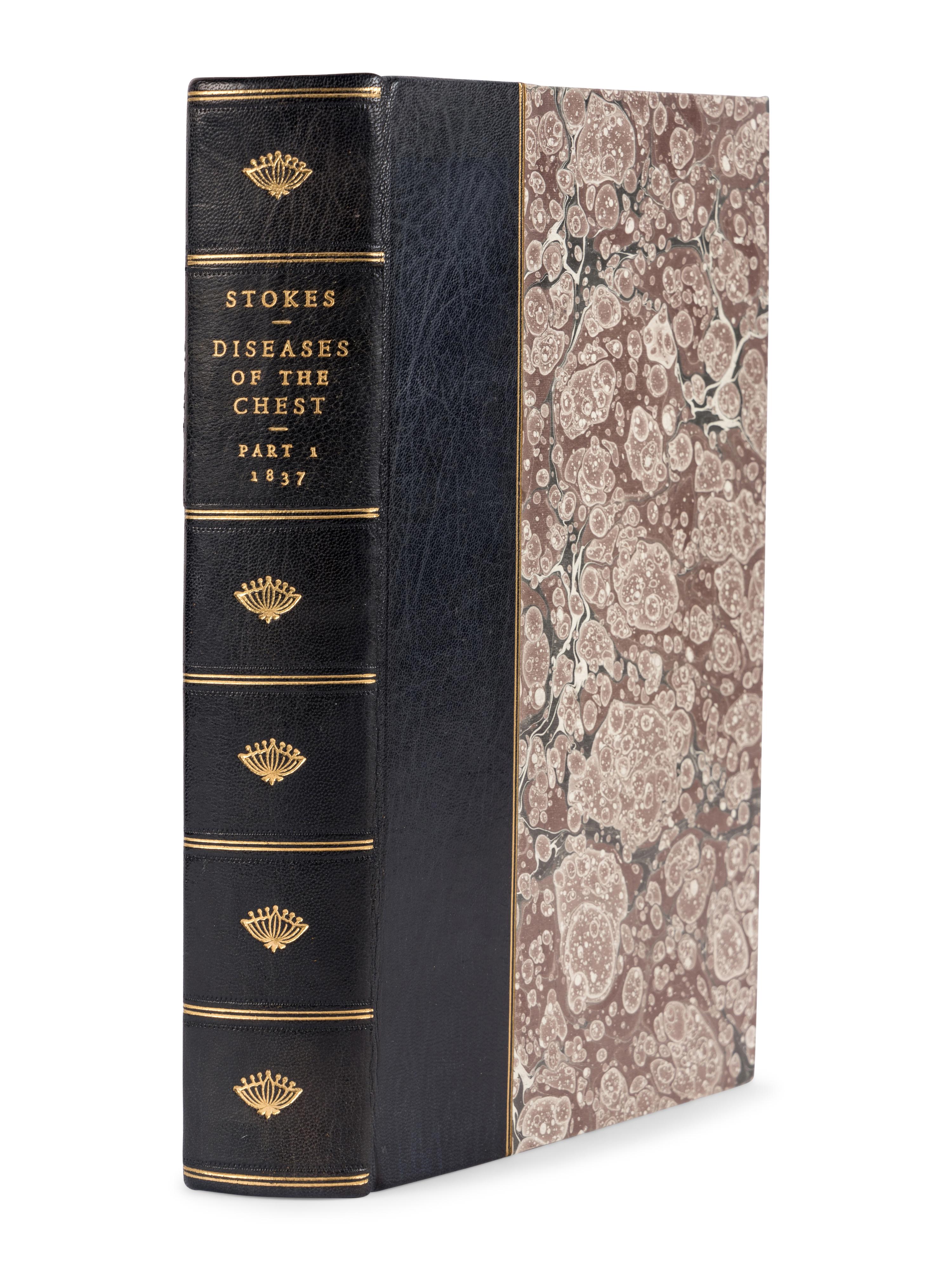 STOKES, William (1804-1878). A Treatise on the Diagnosis and Treatment of Diseases of the Chest. Part I. Diseases of the Lung and Windpipe [all published]. Dublin: Hodges and Smith, 1837.