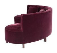 A Custom Magenta Velvet Banquette