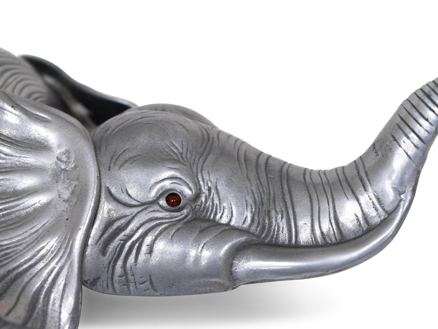 A Large Arthur Court Cast Aluminum Elephant Centerpiece and Cover