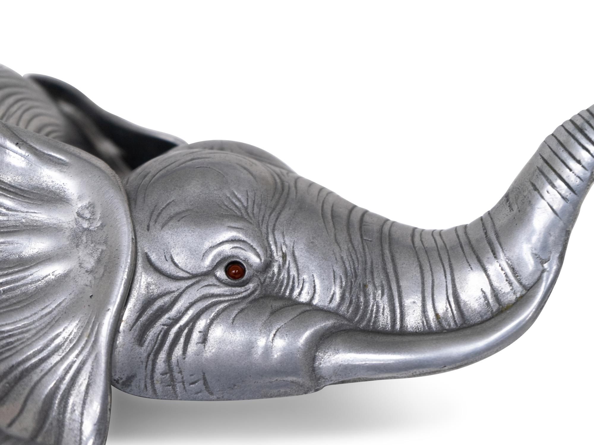 A Large Arthur Court Cast Aluminum Elephant Centerpiece and Cover