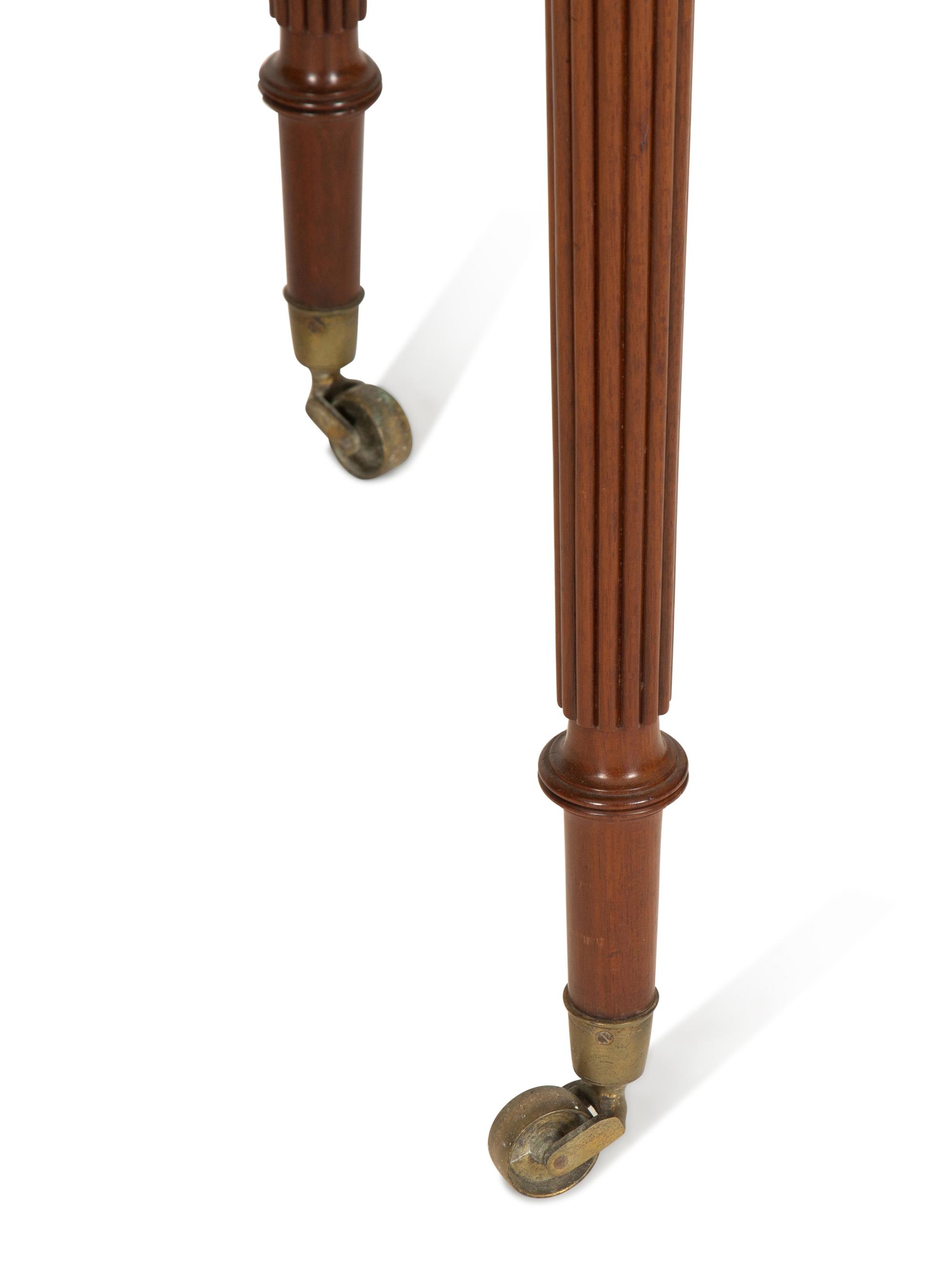 A Regency Mahogany Wash Stand with Original Covers for Bowl Cut-outs