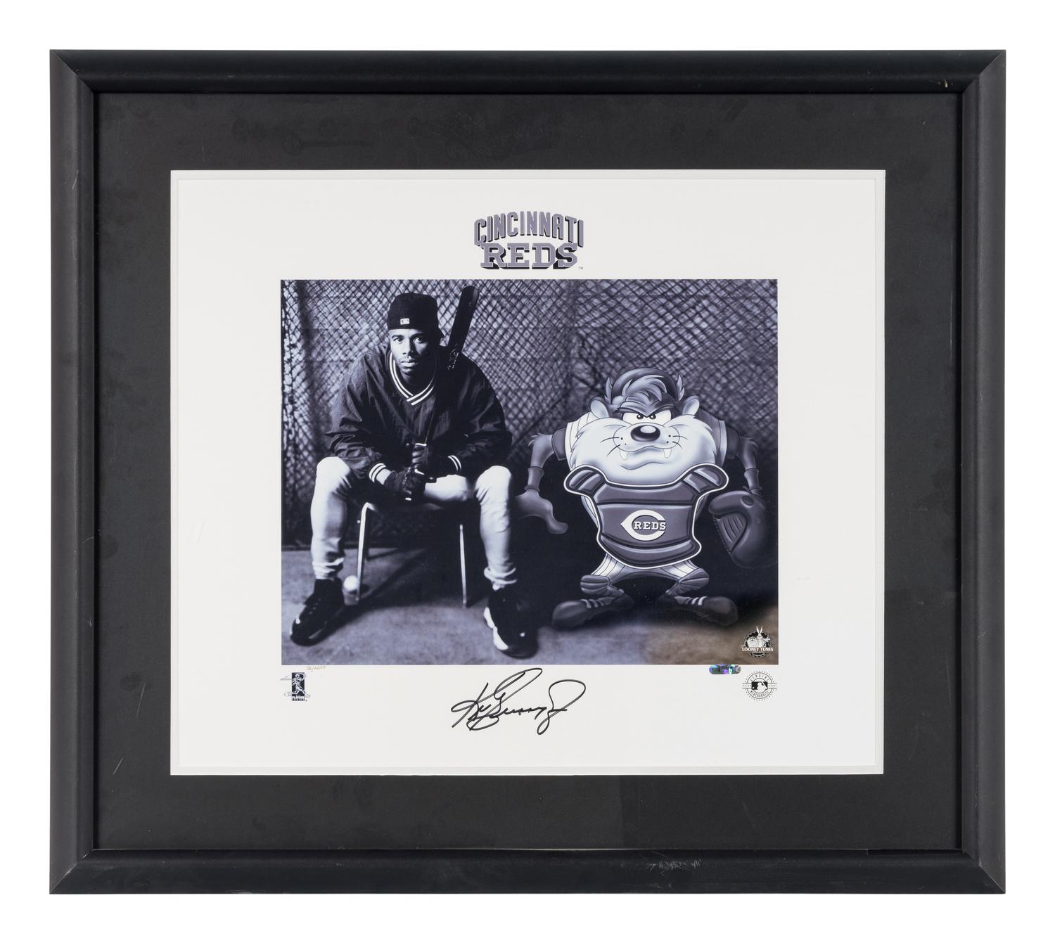 A Ken Griffey Jr. Signed Autograph "Taz and Junior" Display,