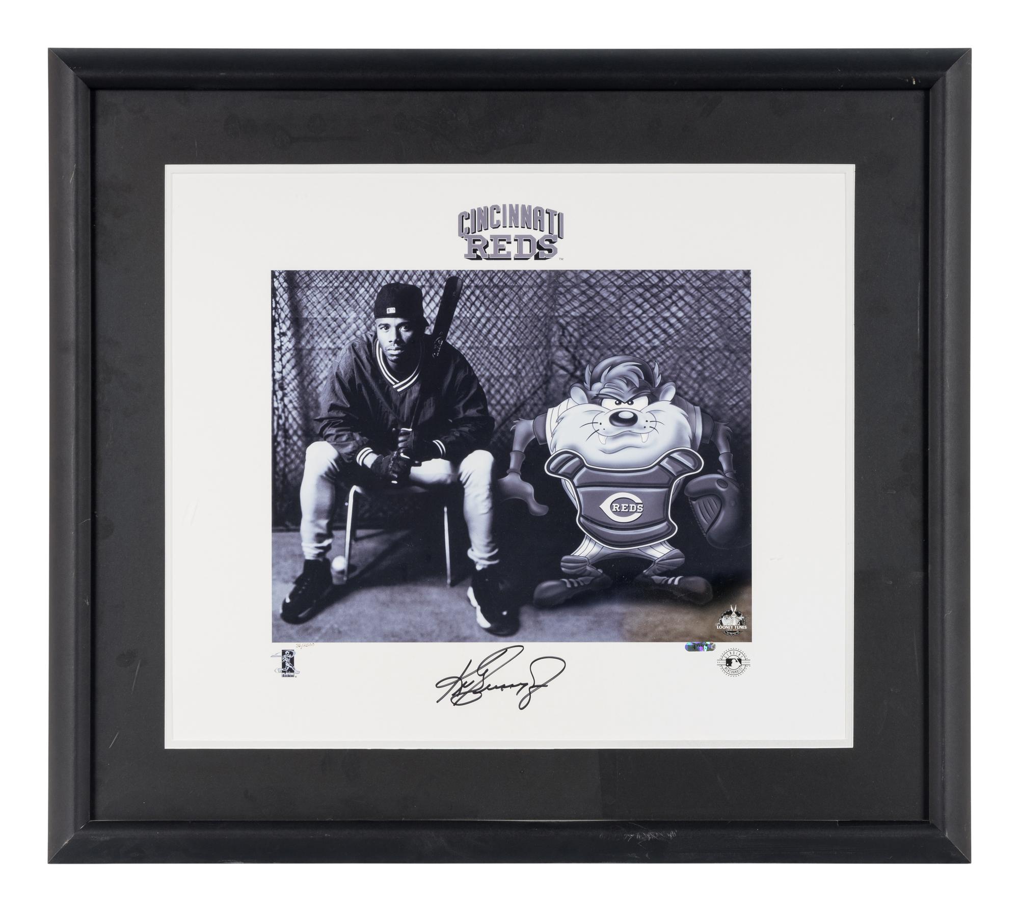 A Ken Griffey Jr. Signed Autograph "Taz and Junior" Display,