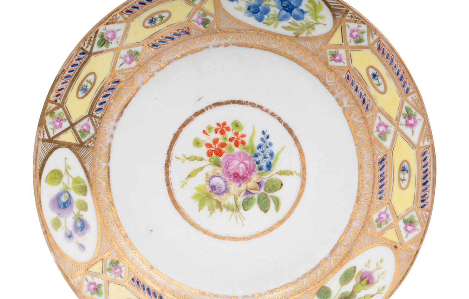 A Set of Five Coalport Church Gresley Porcelain Plates