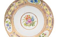 A Set of Five Coalport Church Gresley Porcelain Plates