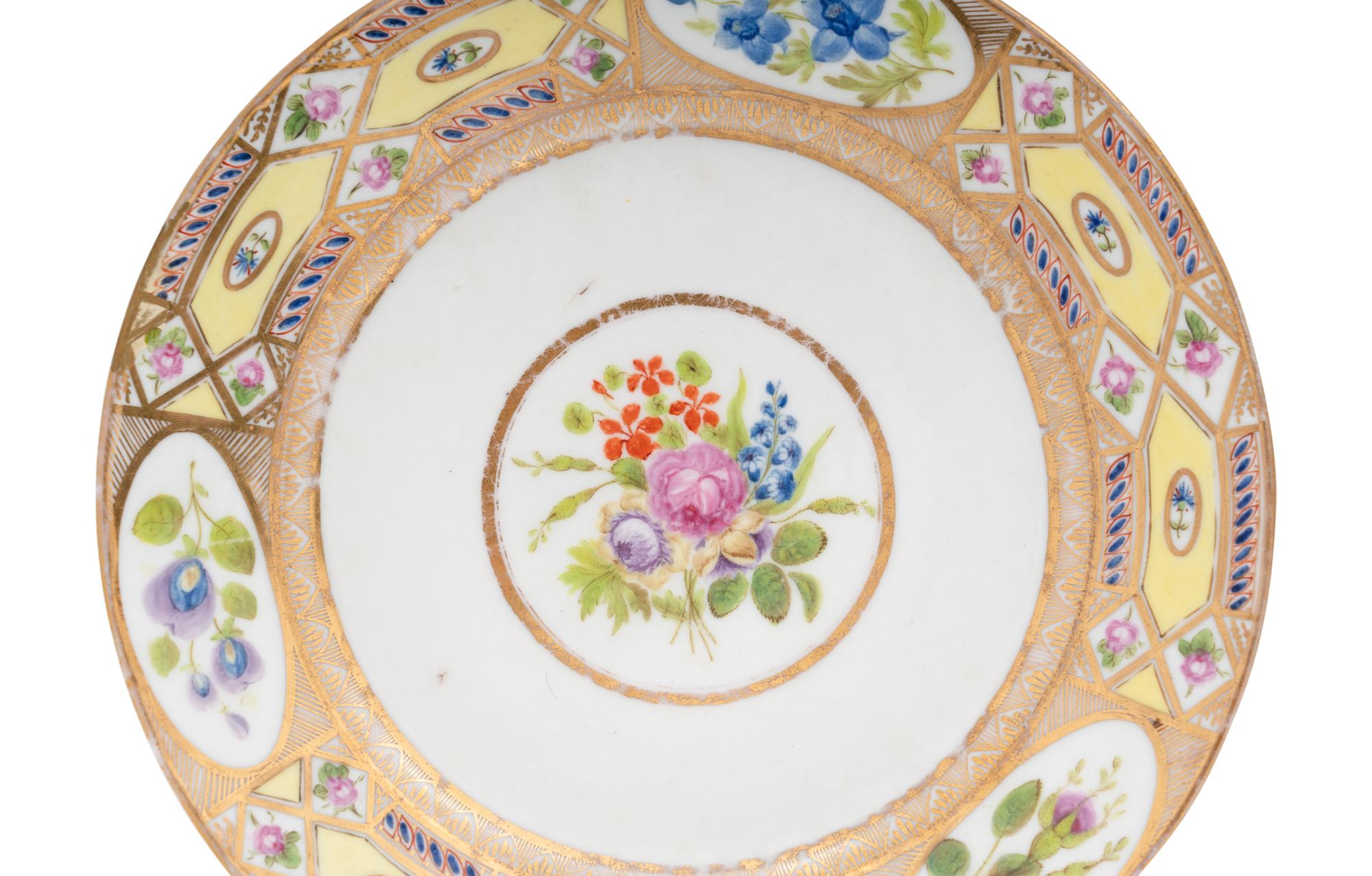 A Set of Five Coalport Church Gresley Porcelain Plates
