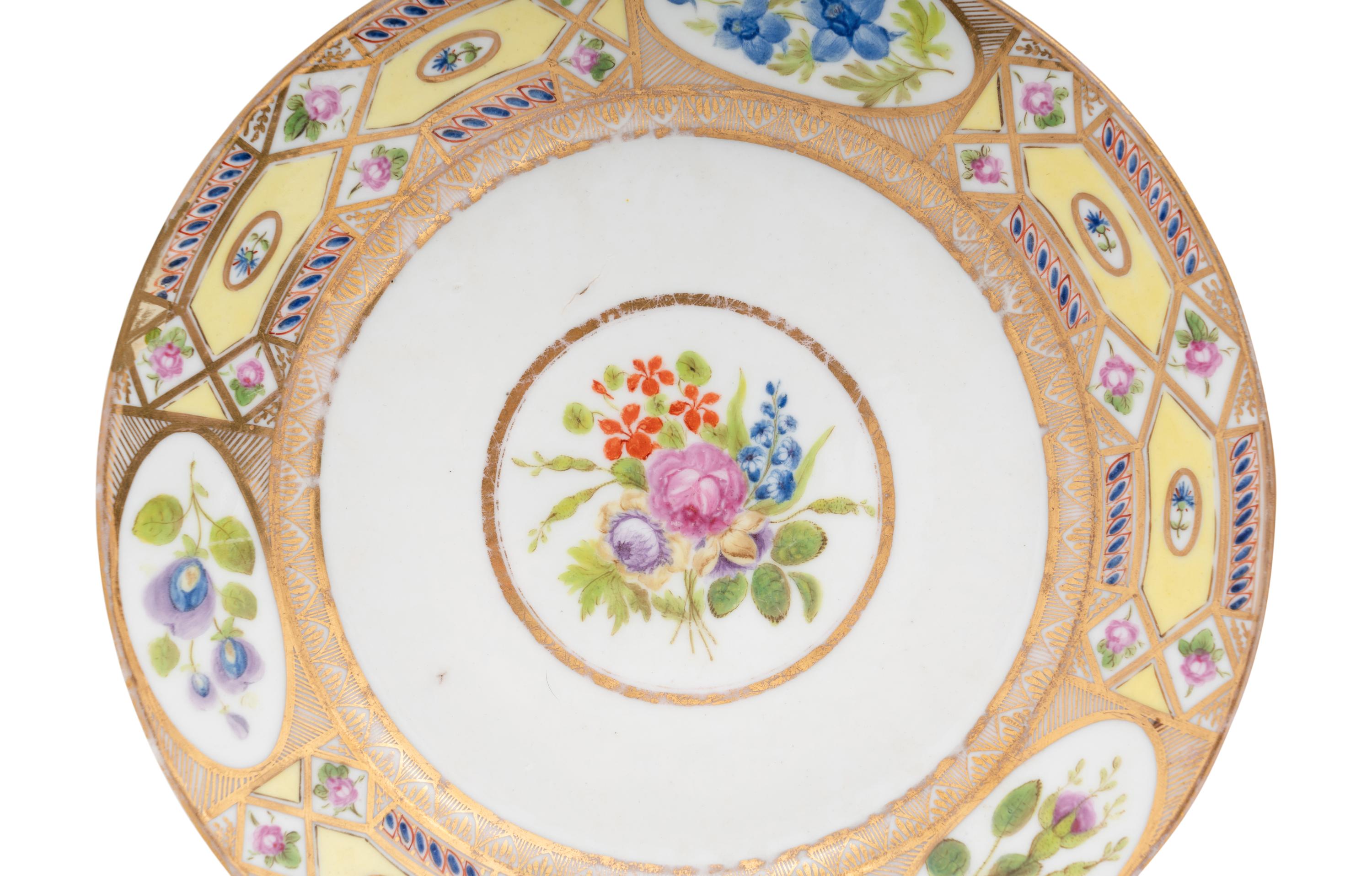 A Set of Five Coalport Church Gresley Porcelain Plates