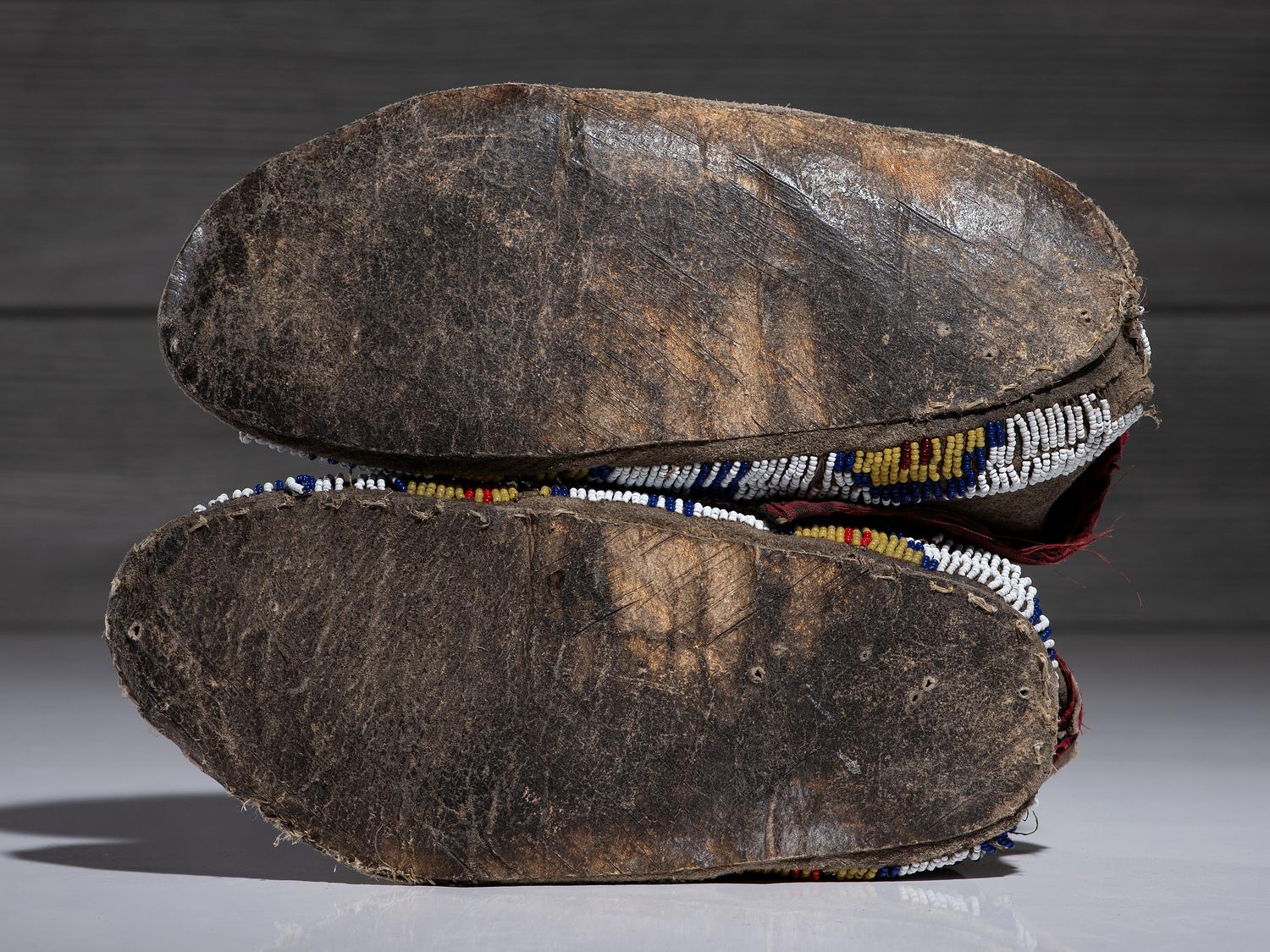 Sioux Beaded Hide Moccasins