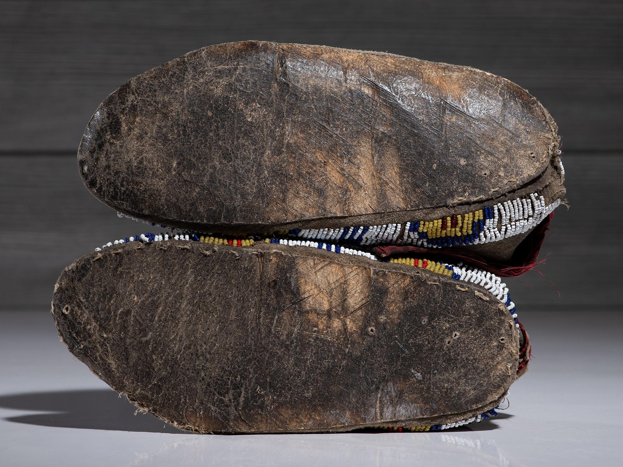 Sioux Beaded Hide Moccasins