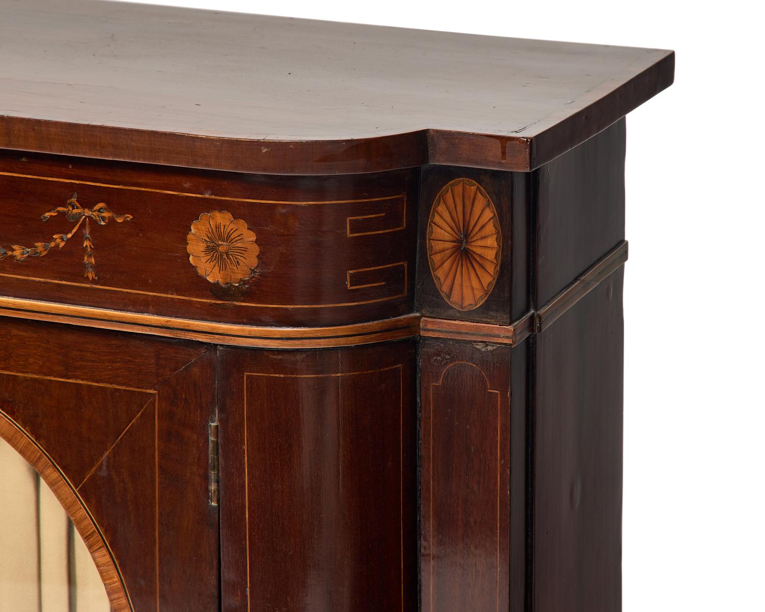 A Late George III Inlaid Mahogany Side Cabinet