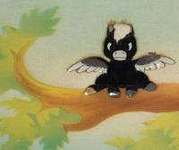 Peter Pegasus animation cel with painted background