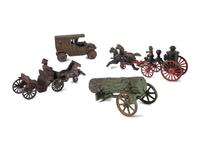 Four Cast Iron Toy Vehicles