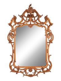 A George II Style Carved Walnut Mirror