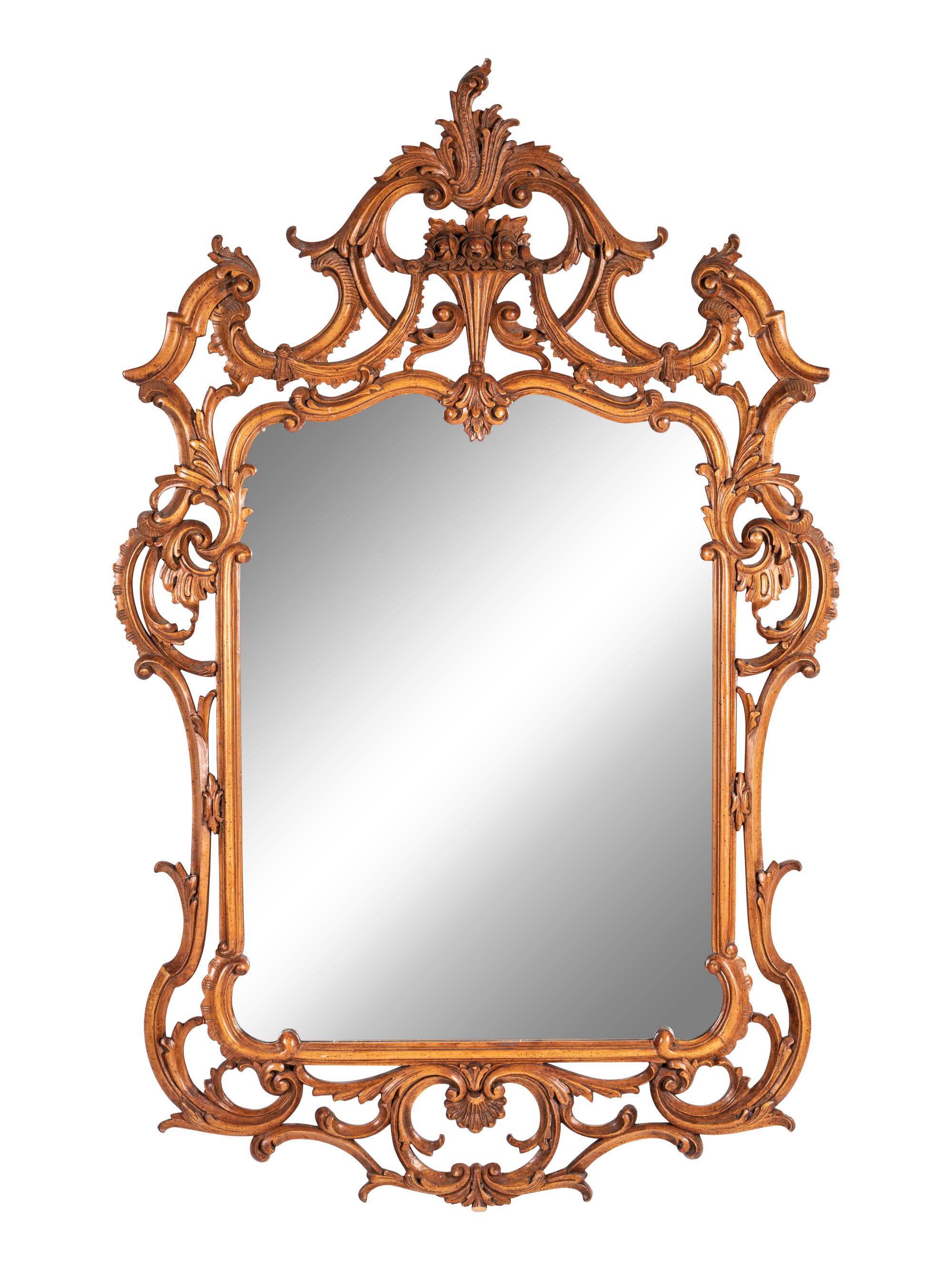 A George II Style Carved Walnut Mirror