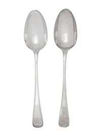 A Pair of George III Silver Tablespoons
