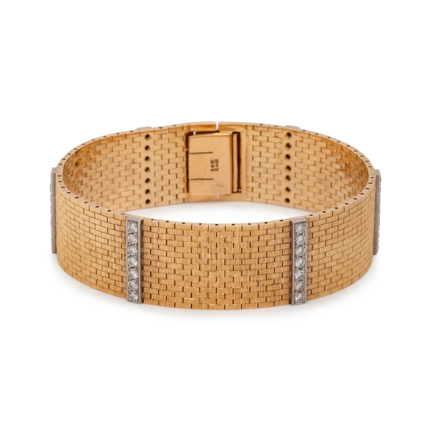 YELLOW GOLD AND DIAMOND BRACELET