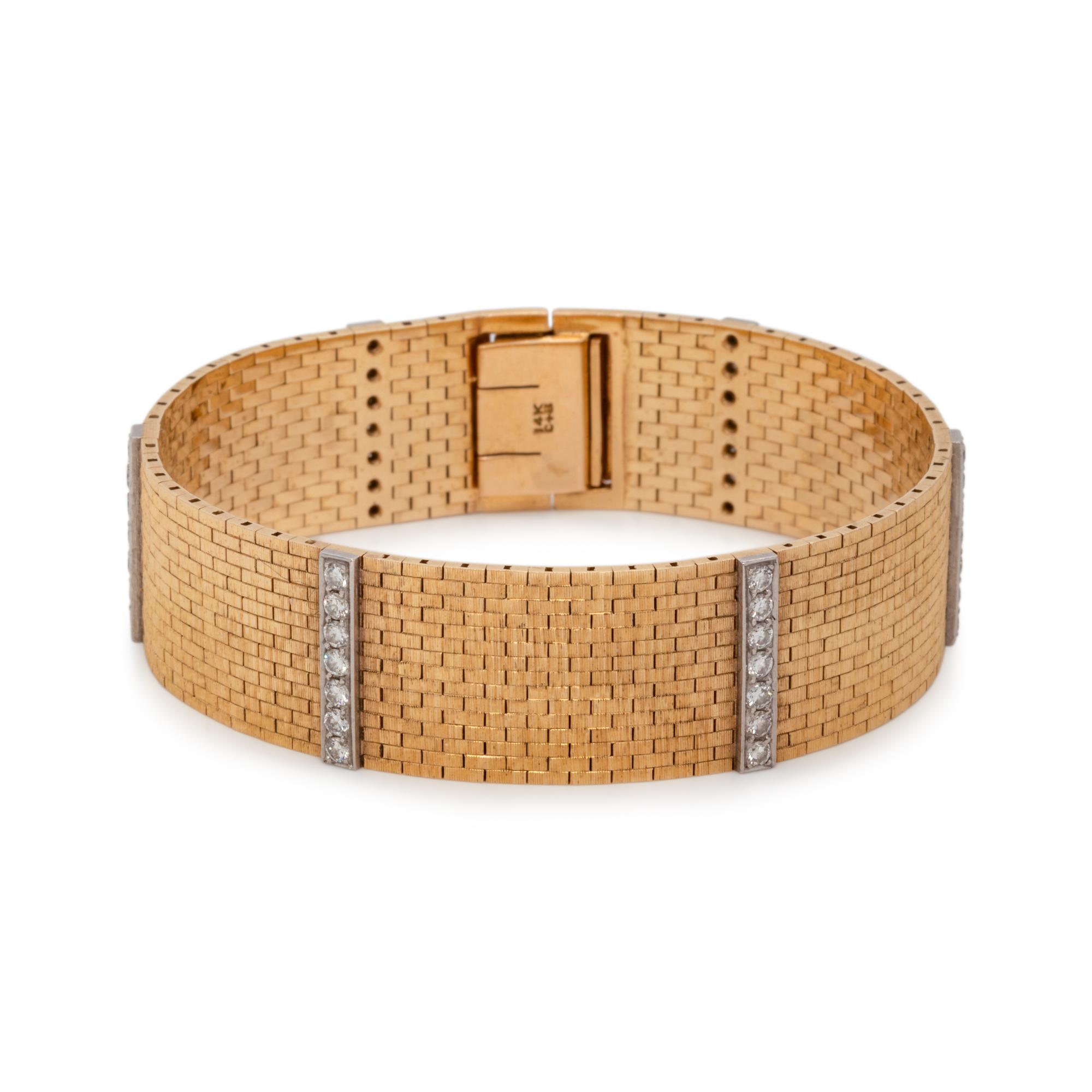 YELLOW GOLD AND DIAMOND BRACELET